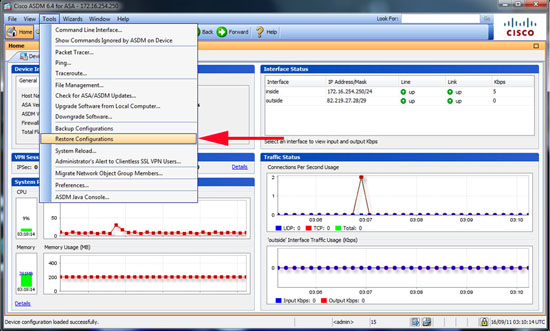 asdm backup configuration