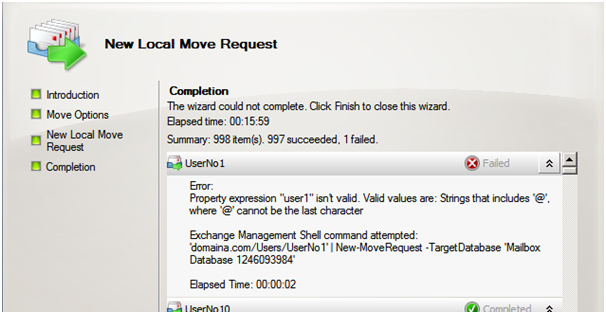 move request error