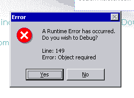 A Runtime Error has occured