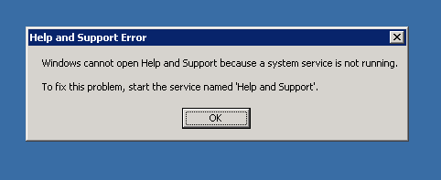 cant open help and support