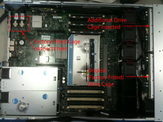 dl380 drive cage