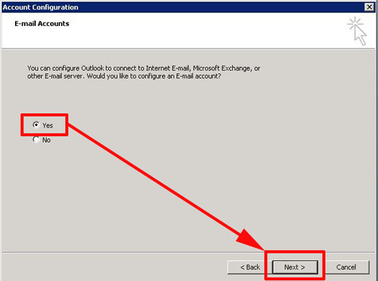 outlook gmail config