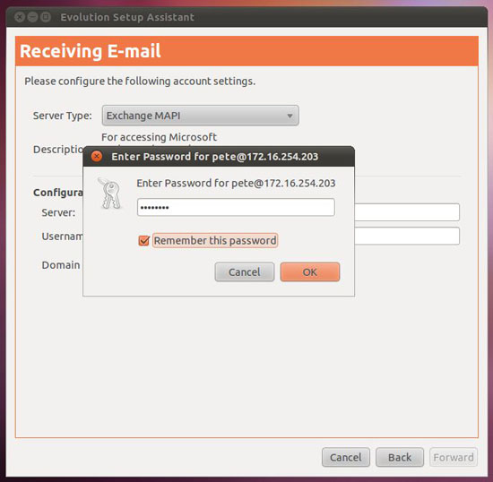 Evolution Exchange Password