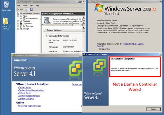 vcenter non domain controller