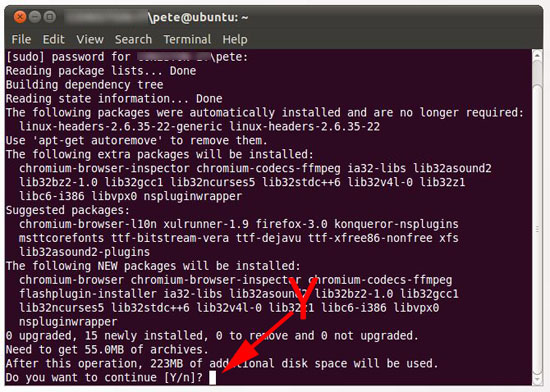 flash installer ubuntu