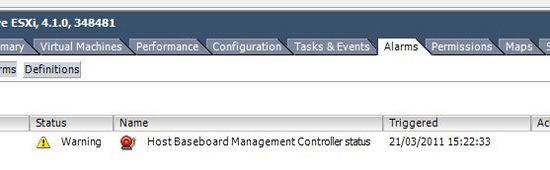 Host Baseboard Management Controller status