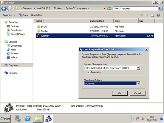 sysprep location