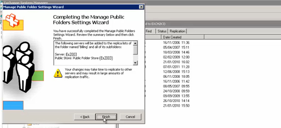 manage public folders wizard