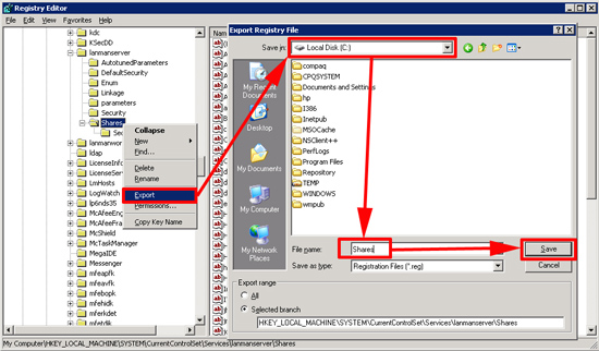 migrate windows shares