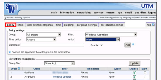 firewall filter