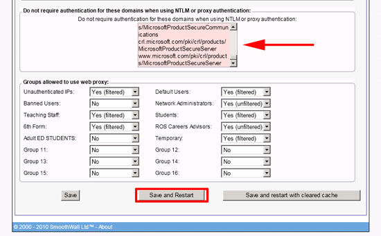 Do not require authentication for these domains