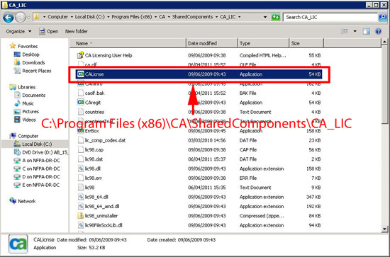 CALicnse.exe location