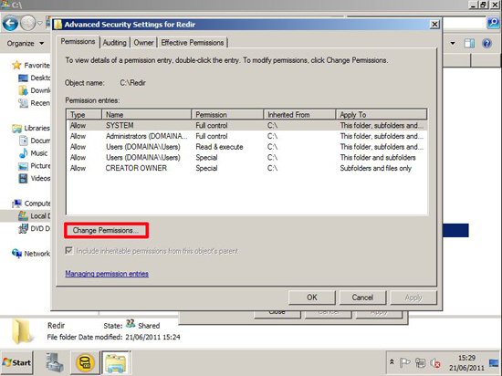 ntfs permissions
