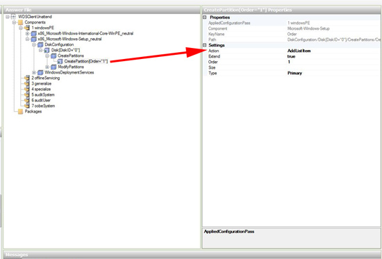wds create partition