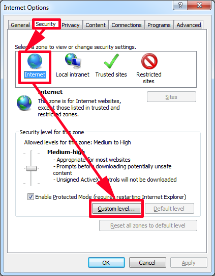ie9 only secure content is displated