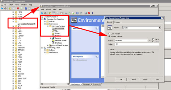 location variable group policy