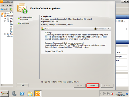 enable outlook anywhere