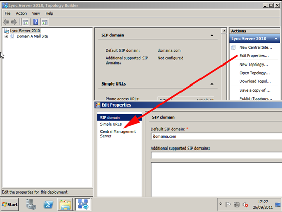 Lync Edit Properties