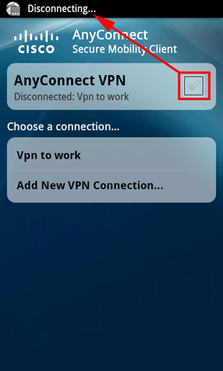 android anyconnect credentials