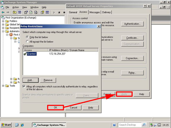 exchange 2000 relay