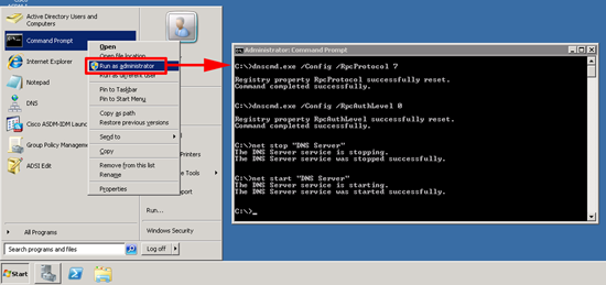 connat conenct to 2008 DNS Server