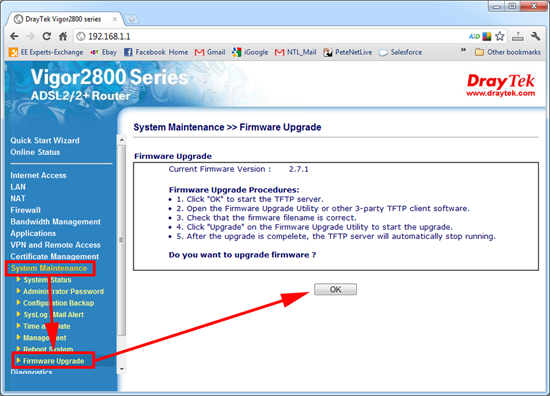 Start Dratek Firmware Upgrade