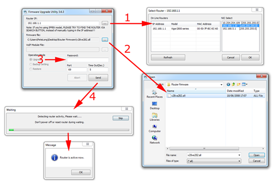 Start Dratek Firmware Upgrade