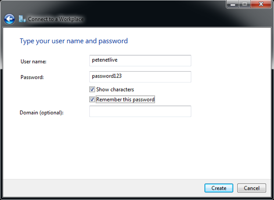 L2TP VPN credentials