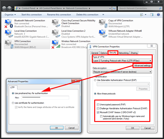 Windows VPN Pre Shared Key