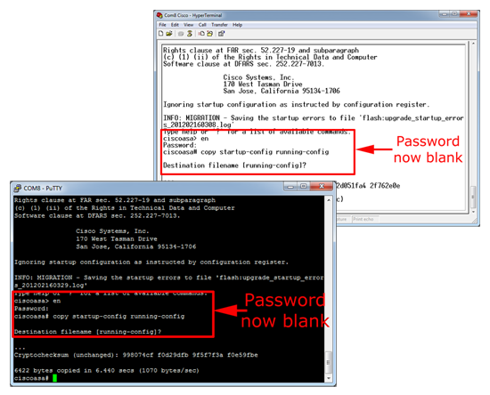 Cisco Blank Password
