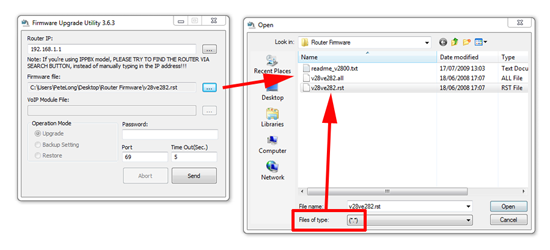 Draytek Firmware Reset