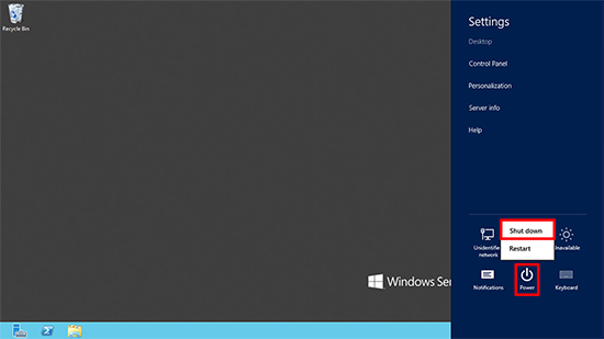 Windows Server 2012 Shut Down