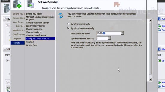 WSUS Syncronization Schedule