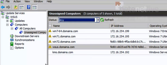 WSUS Imported Computers