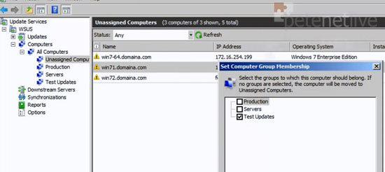 WSUS Computer Groups