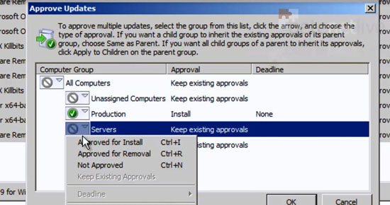 WSUS Update Approval