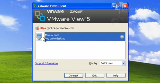 VMware View Client Select Pool