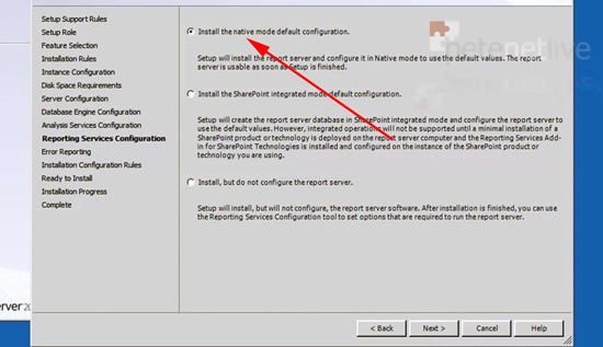 SQL Native Mode Installation