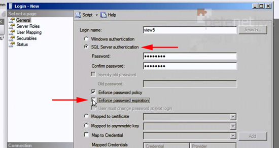 VMware View SQL Password Expiration