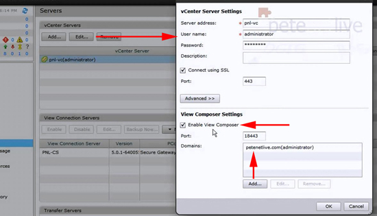 Enable Composer in View Administrator