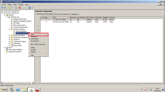 Edit a Group Policy