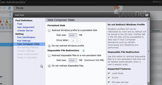 Linked Clone File Redirection