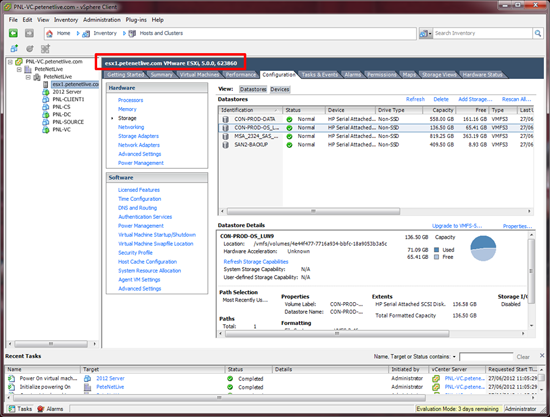 ESX Server 2012 version
