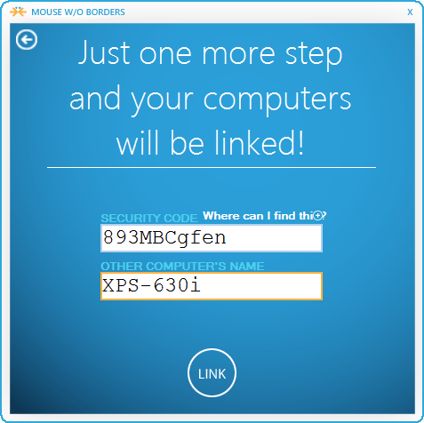 Mouse Without Borders Security Code