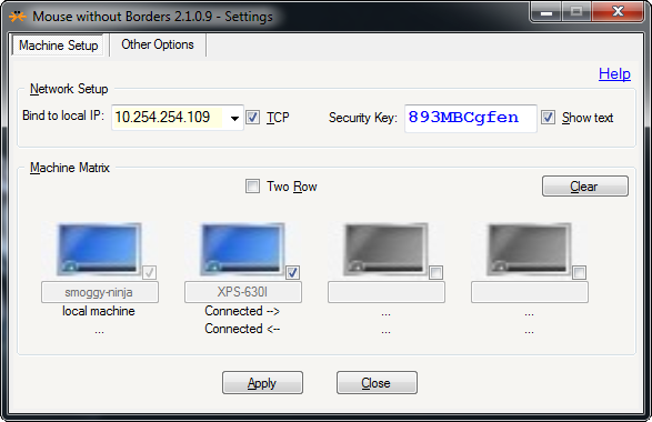Mouse Without Borders Security Set Order