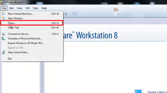 VMware Workstation Open a VM