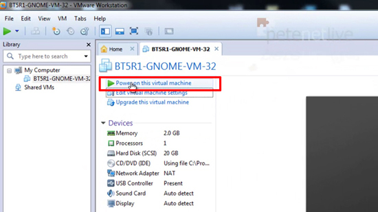 Power On Virtual Machine