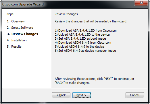 Upgrade ASDM