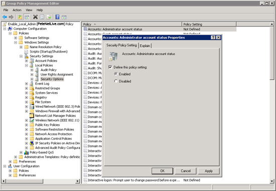 GPO Enable Local Administrator