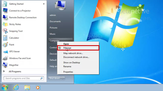 Manage Windows 7